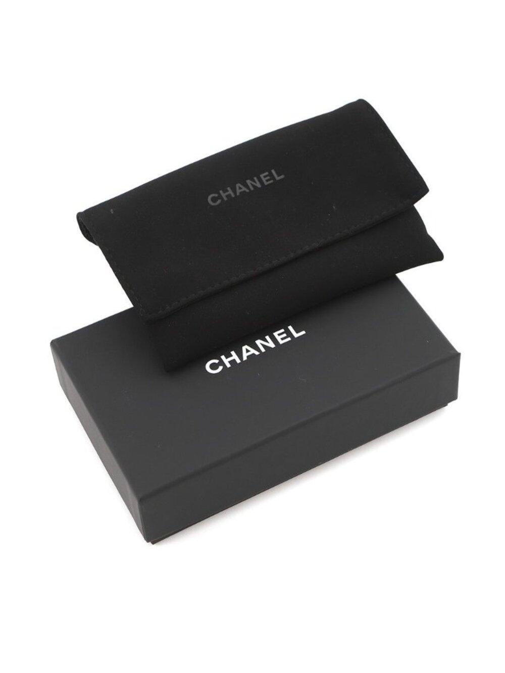 Chanel Card Case Quilted Classic CC Logo Denim Business Holder - Picture 9 of 9